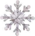 White Wood 10" Snowflake, 8 point