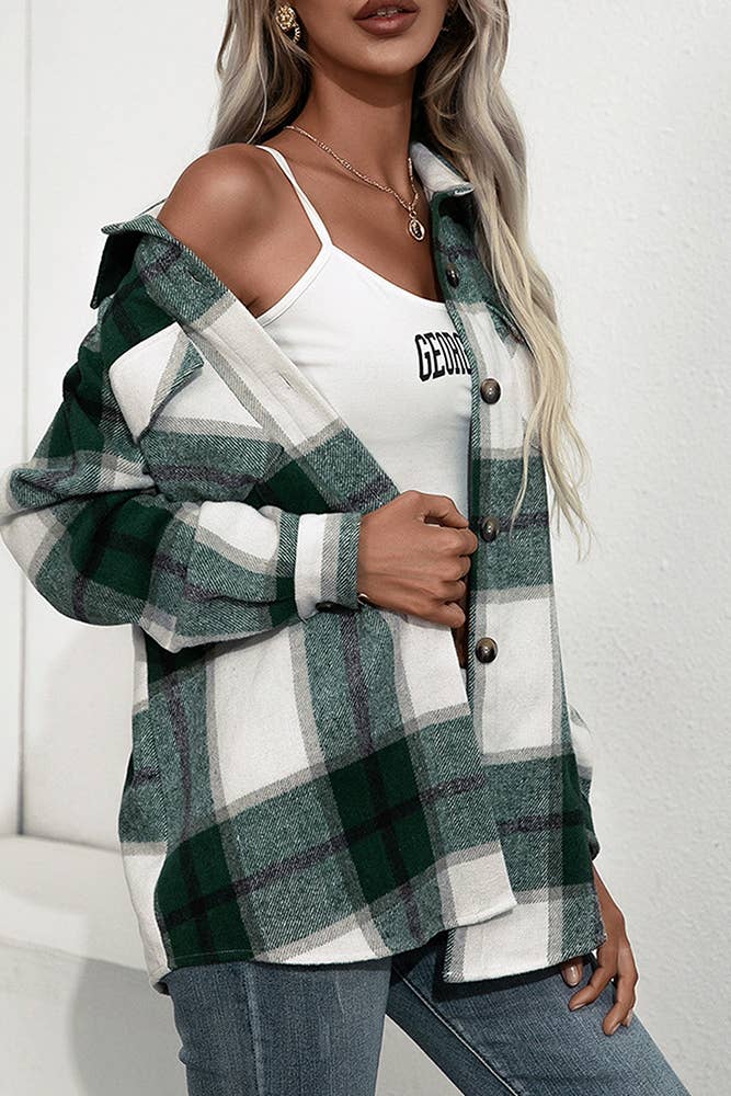 Plaid Flannel Shacket Jacket