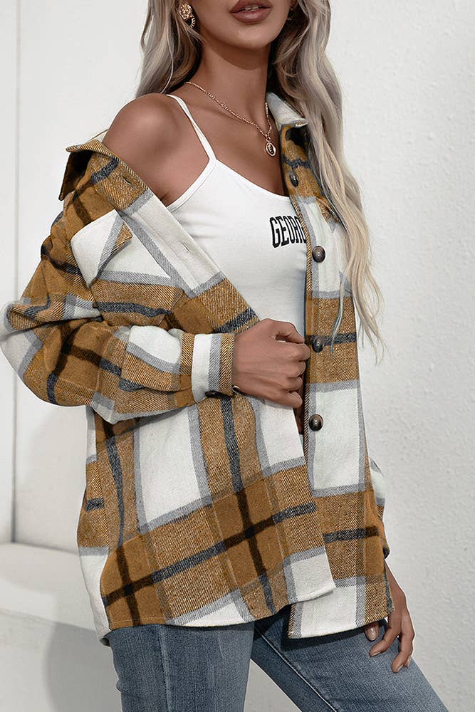 Plaid Flannel Shacket Jacket