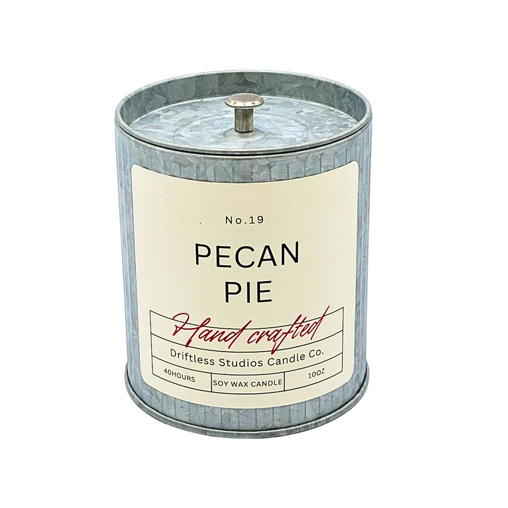 Pecan Pie Tin Farmhouse Fall Decor Candle - Holiday Candles