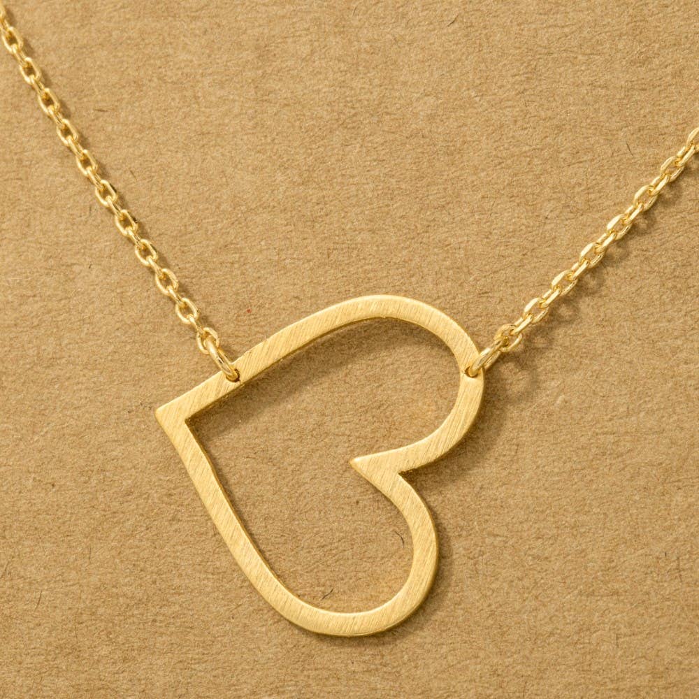 Heart Cutout Pendant Necklace