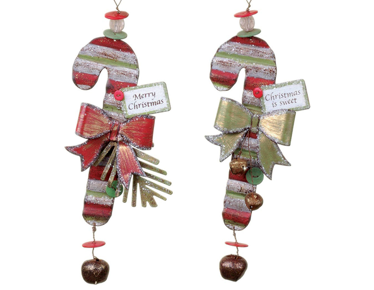 Candy Cane Ornament 2 Asst