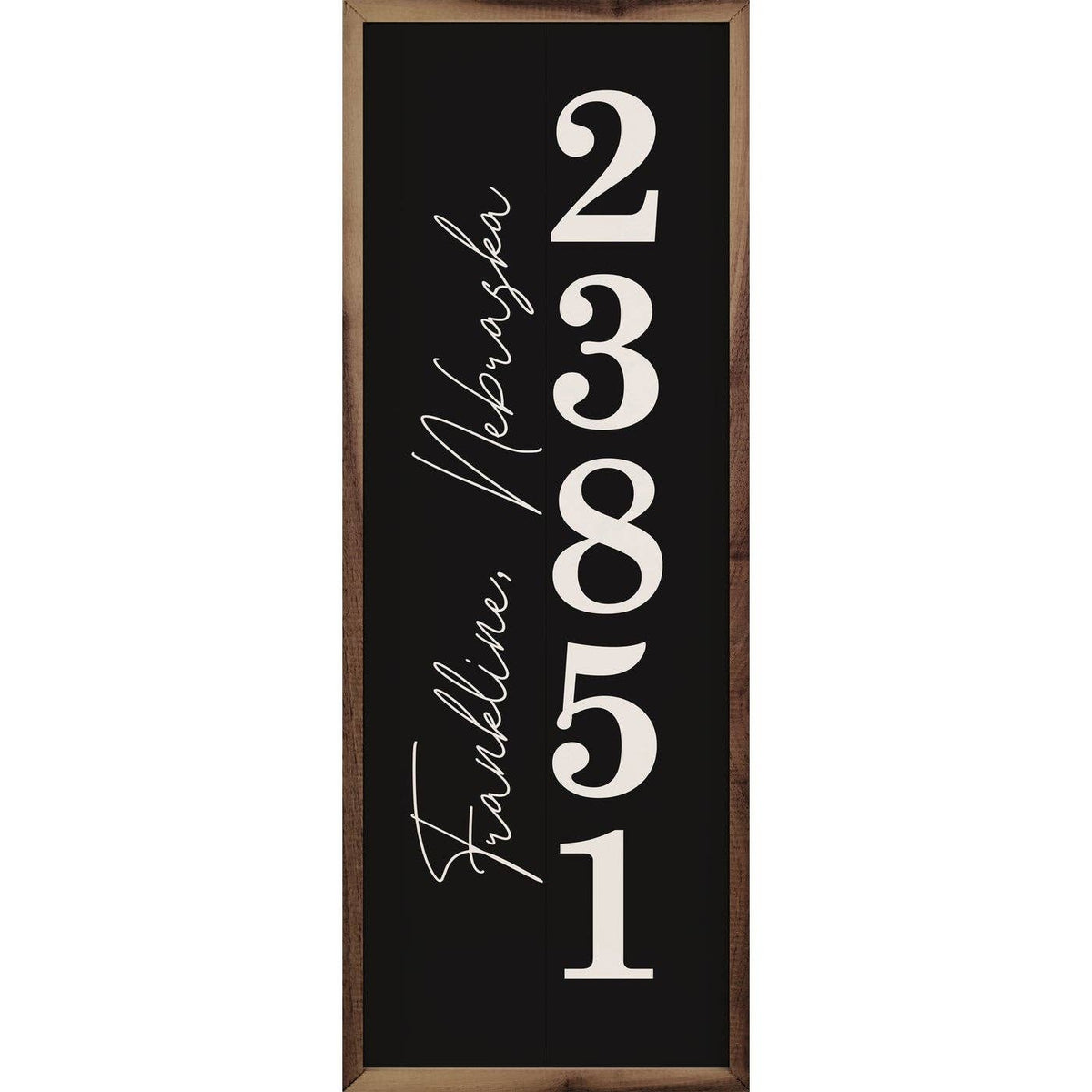 Zip City State Vertical Black