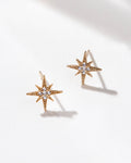 14KT Plated Sterling Silver Twinkle CZ Post Earring