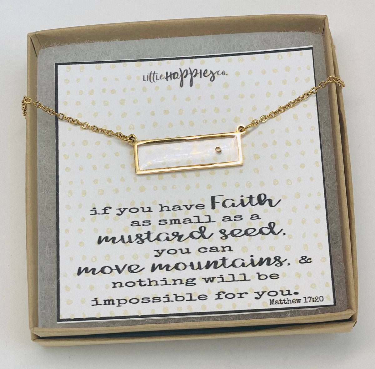 Real mustard seed necklace