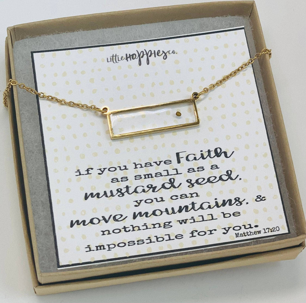 Real mustard seed necklace