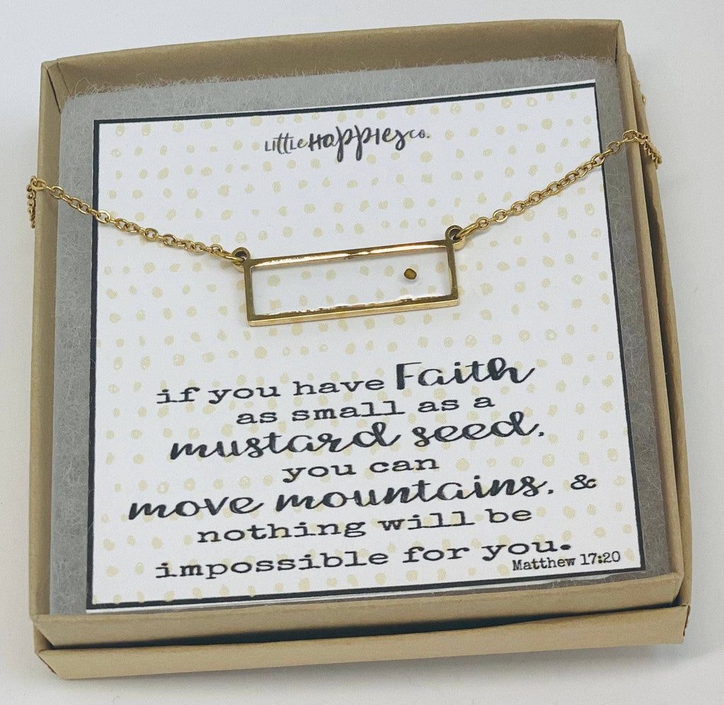 Real mustard seed necklace