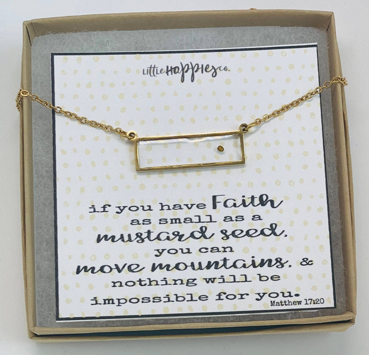 Real mustard seed necklace