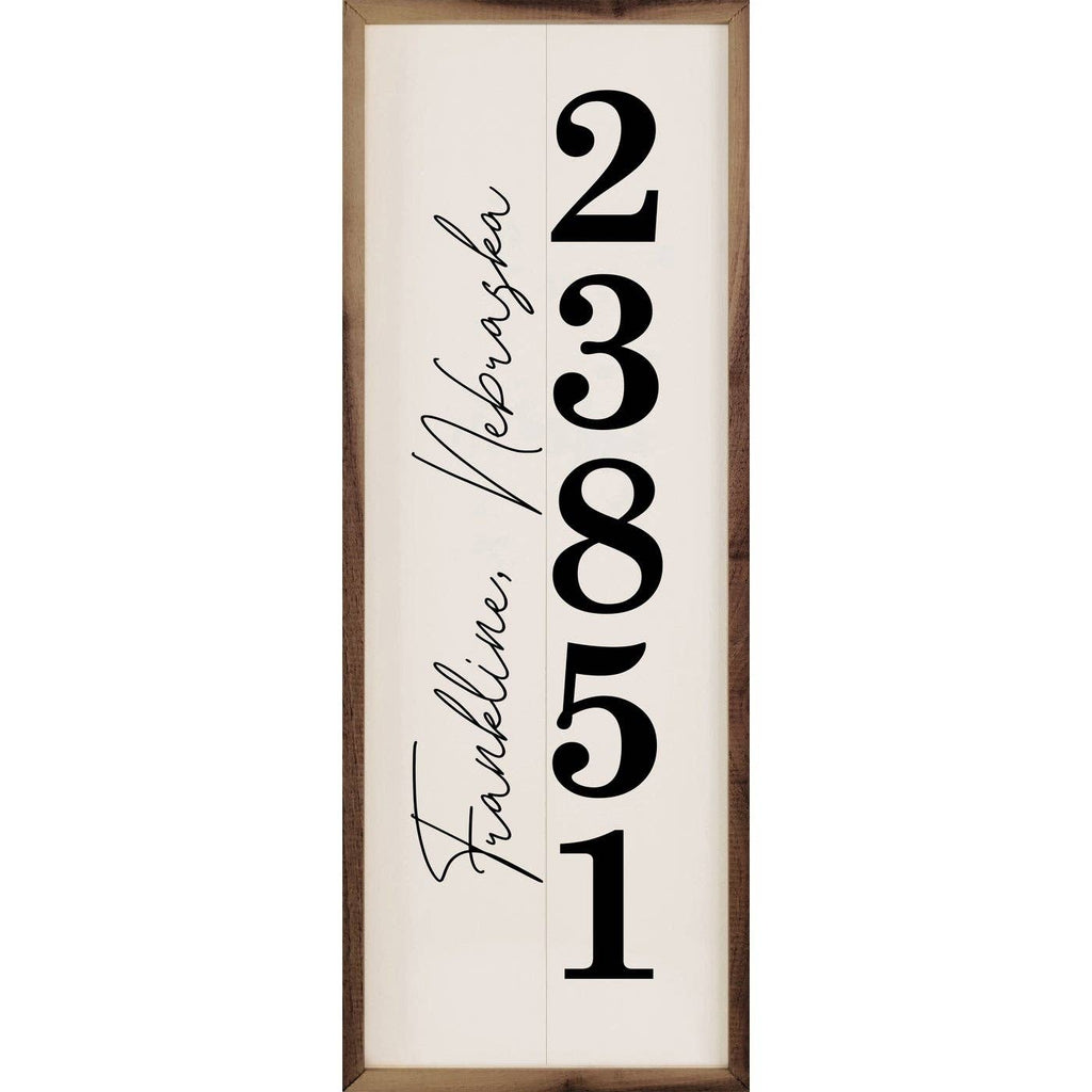 Zip City State Vertical White