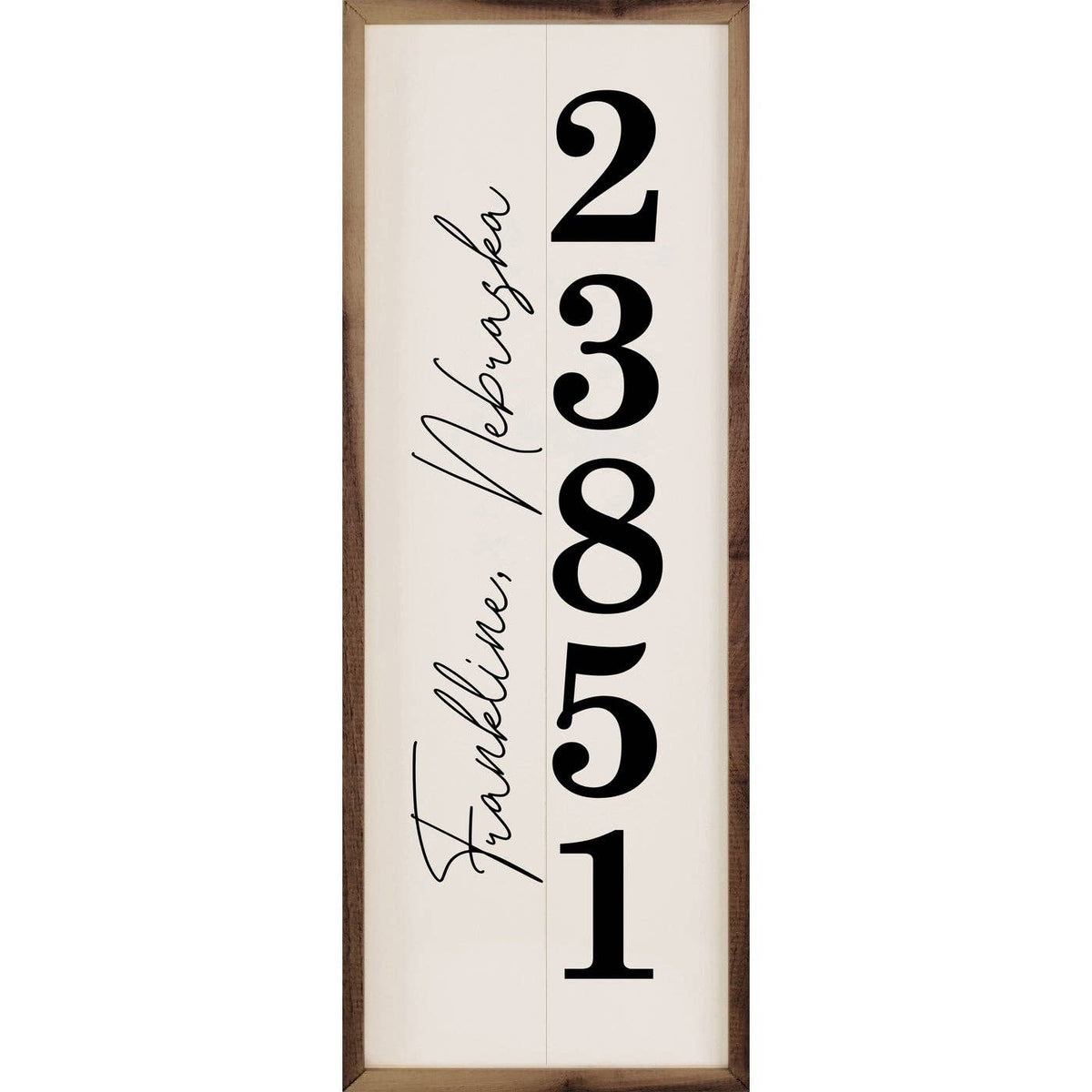Zip City State Vertical White