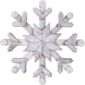 White Wood Snowflake 18"