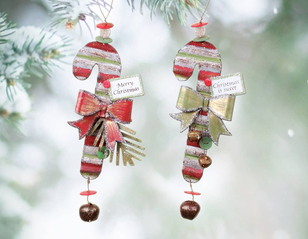 Candy Cane Ornament 2 Asst