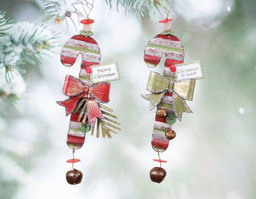 Candy Cane Ornament 2 Asst
