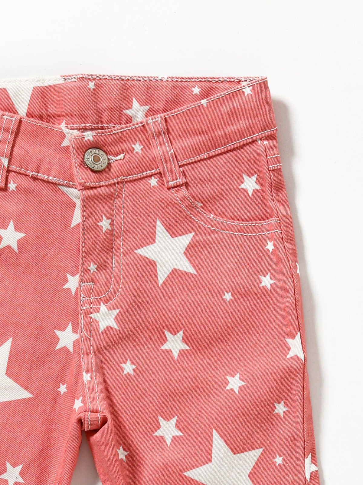 Pink Stars Girls Flare Jeans
