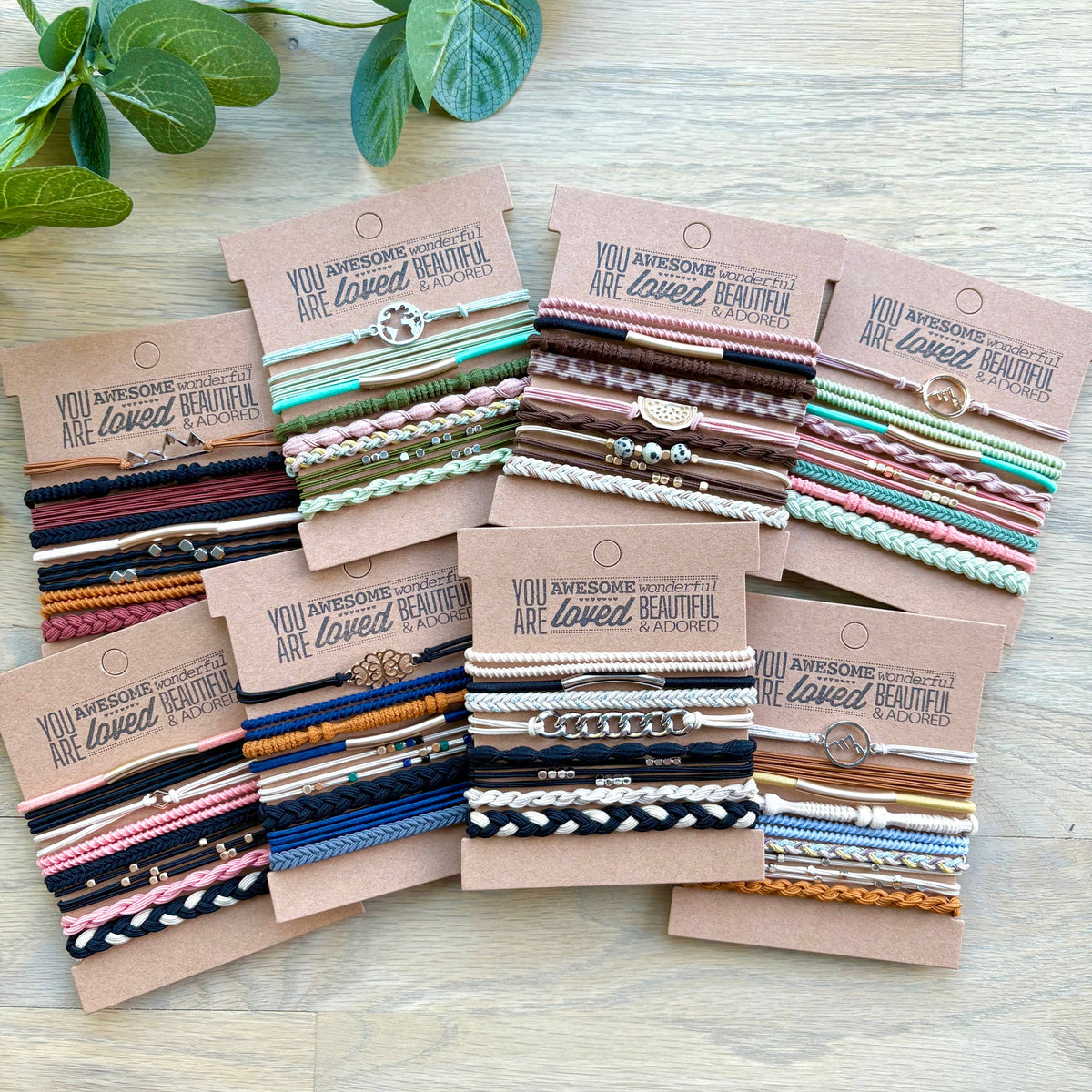Charm Hair Ties on Kraft Card | Lattice