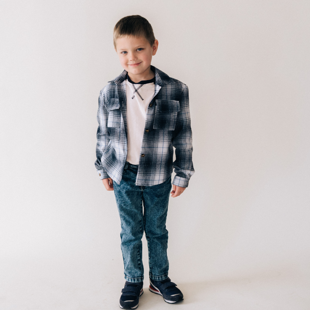 Lightweight Navy Flannel - Child