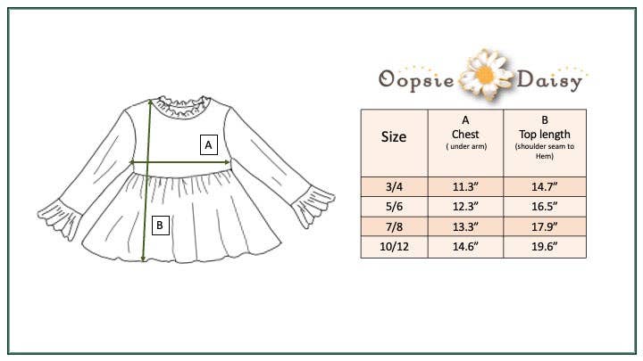 Kids Toffee Long Sleeve Lettuce Trim Ribbed Fall WinterShirt