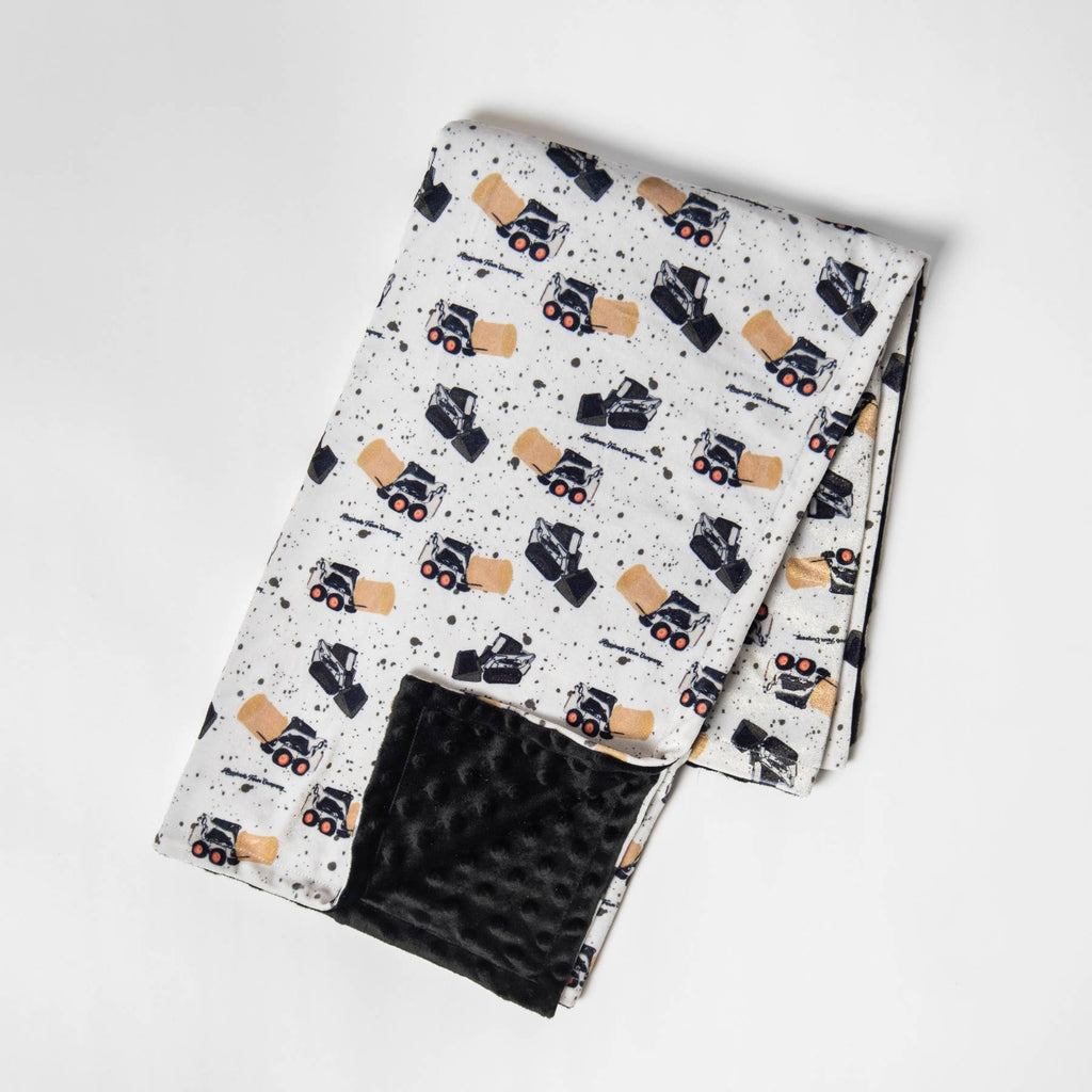 Skid Loader Minky Blanket