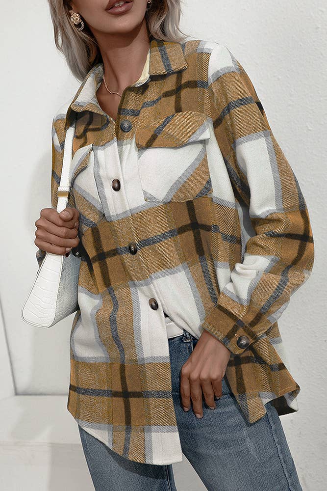 Plaid Flannel Shacket Jacket