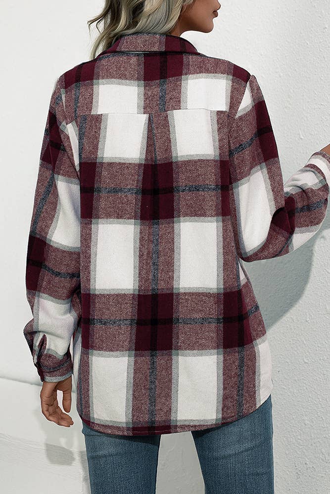 Plaid Flannel Shacket Jacket